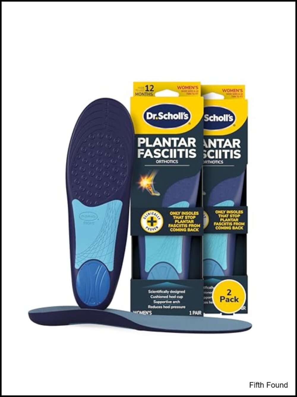 Plantar Fasciitis Relief Orthotic Insoles Women Trim-to-Fit Arch Support